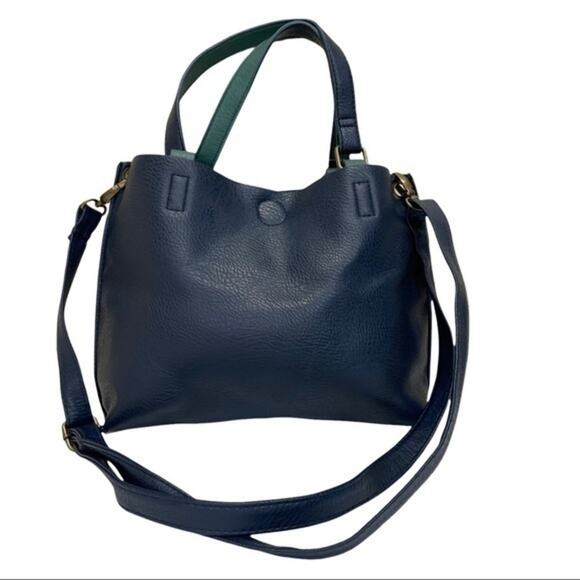 G.H. Bass & Co. Vegan Leather Purse and Zipper pouch reversible 90s bag - Picture 3 of 16